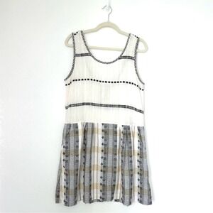 Ace & Jig White and Tan Plaid Dress